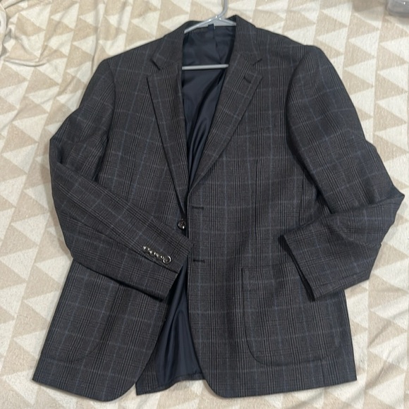J crew grey brown Classic-fit Thompson plaid wool-blend blazer - Picture 9 of 9